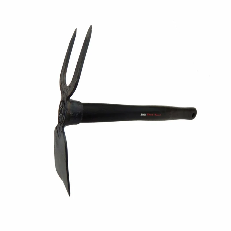 SHW Häckchen mit Breitblatt 2 Zinken und Eschenholzstiel 40 cm