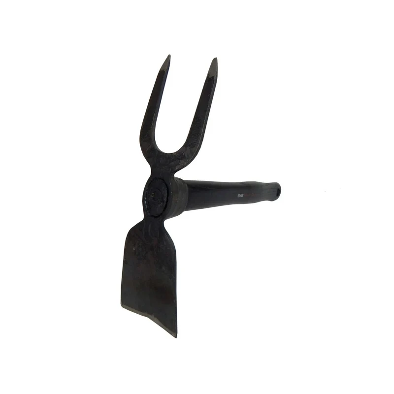 SHW Häckchen mit Breitblatt 2 Zinken und Eschenholzstiel 40 cm
