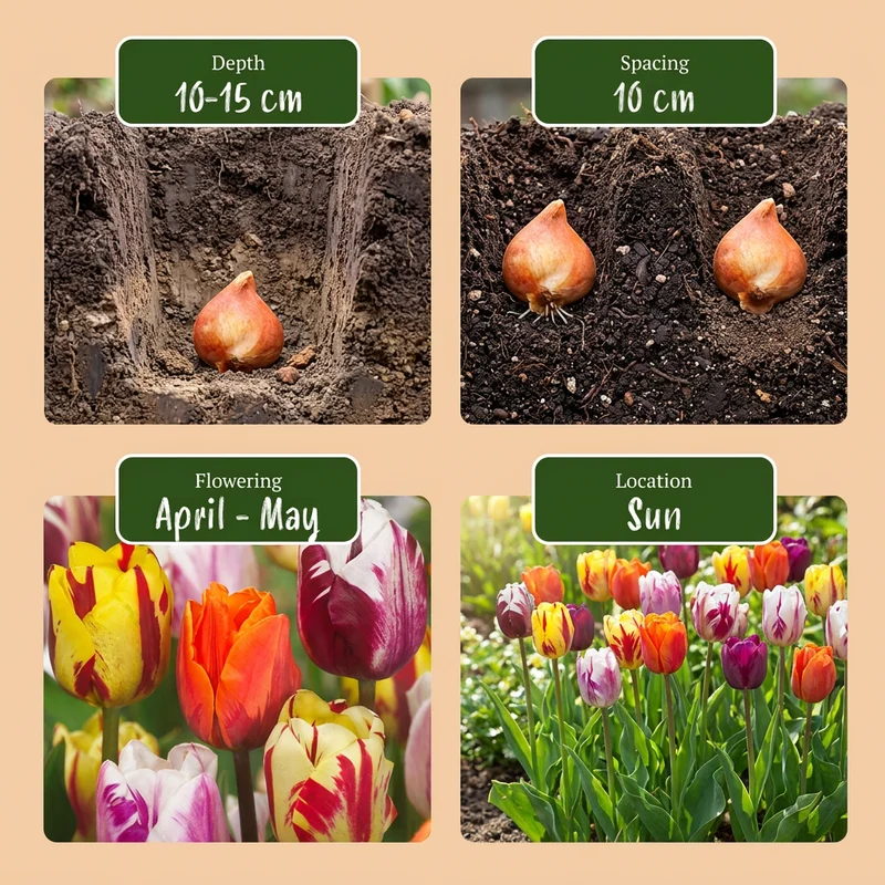 Tulpen-Mischung Flaming Beauty – Tulipa online kaufen | 30 bis 120 Blumenzwiebeln, geflammt & kontrastreich – Wurzelwerk Design