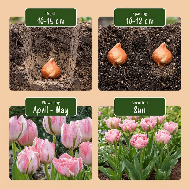 Gefüllte Tulpe Rosa – Tulipa Double Pink online kaufen | 24 bis 96 Blumenzwiebeln, gefüllt & päonienartig – Wurzelwerk Design
