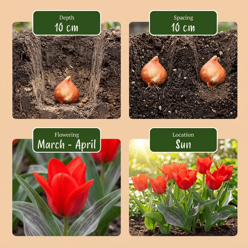 Greigii-Tulpe Rot – Tulipa greigii online kaufen | 30 bis 120 Blumenzwiebeln, niedrig & verwildernd – Wurzelwerk Design
