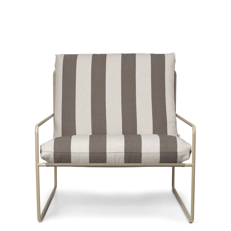 Sessel Desert 1-Sitzer gestreift Cashmere/Chocolate Outdoor - ferm LIVING