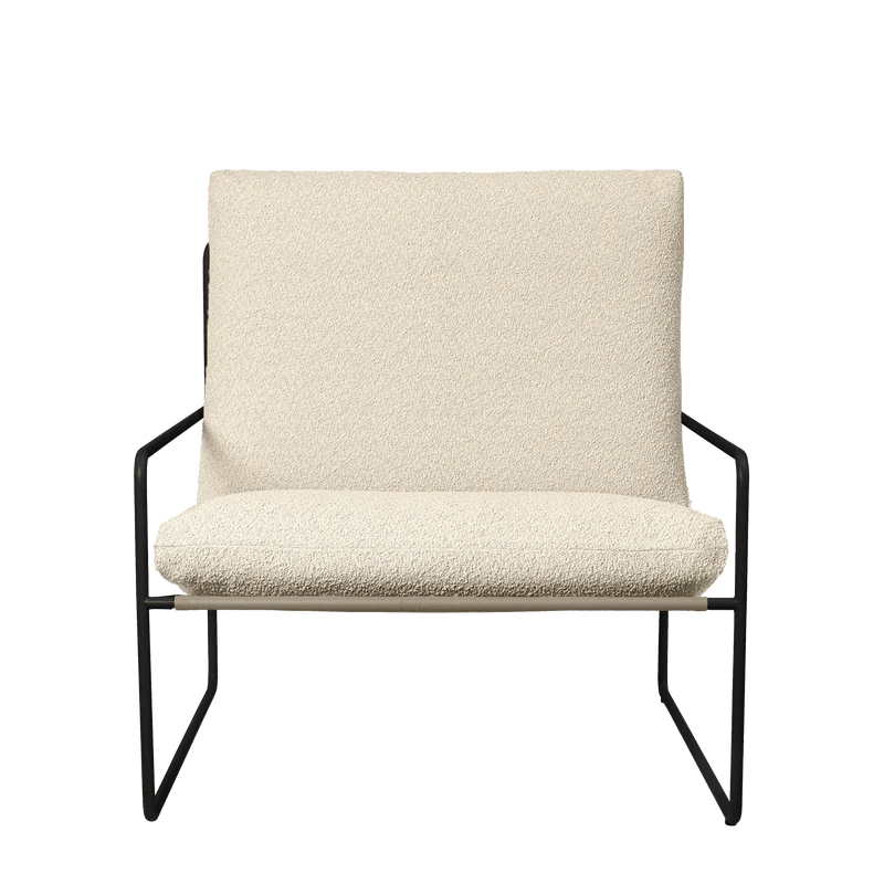 Sessel Desert 1-Sitzer Pure Bouclé/Schwarz Outdoor - ferm LIVING