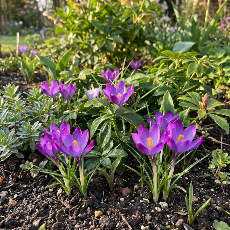 Krokus Ruby Giant – Crocus tommasinianus online kaufen | 100 bis 400 Blumenzwiebeln, purpurviolett & verwildernd – Wurzelwerk Design
