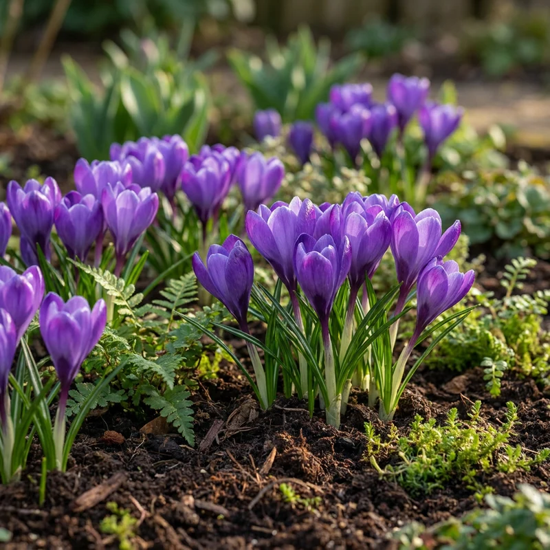 Krokus Blau – Crocus online kaufen | 60 bis 240 Blumenzwiebeln, großblütig & verwildernd – Wurzelwerk Design