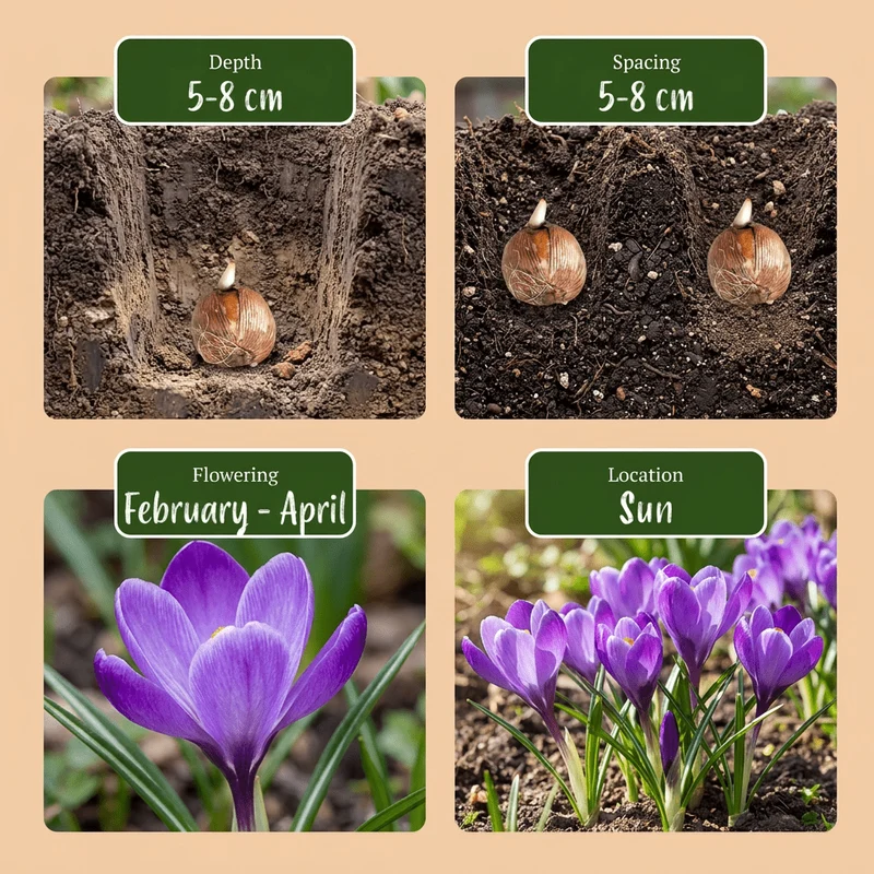 Krokus Blau – Crocus online kaufen | 60 bis 240 Blumenzwiebeln, großblütig & verwildernd – Wurzelwerk Design