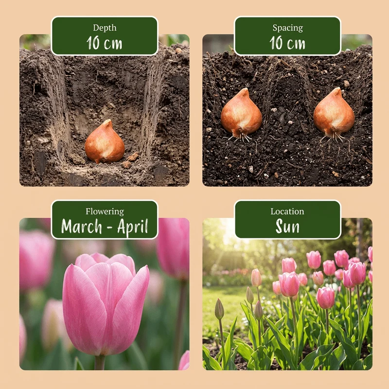 Blumenzwiebel-Mischung Rosa – für große Flächen online kaufen | 250 bis 1000 Zwiebeln – Wurzelwerk Design