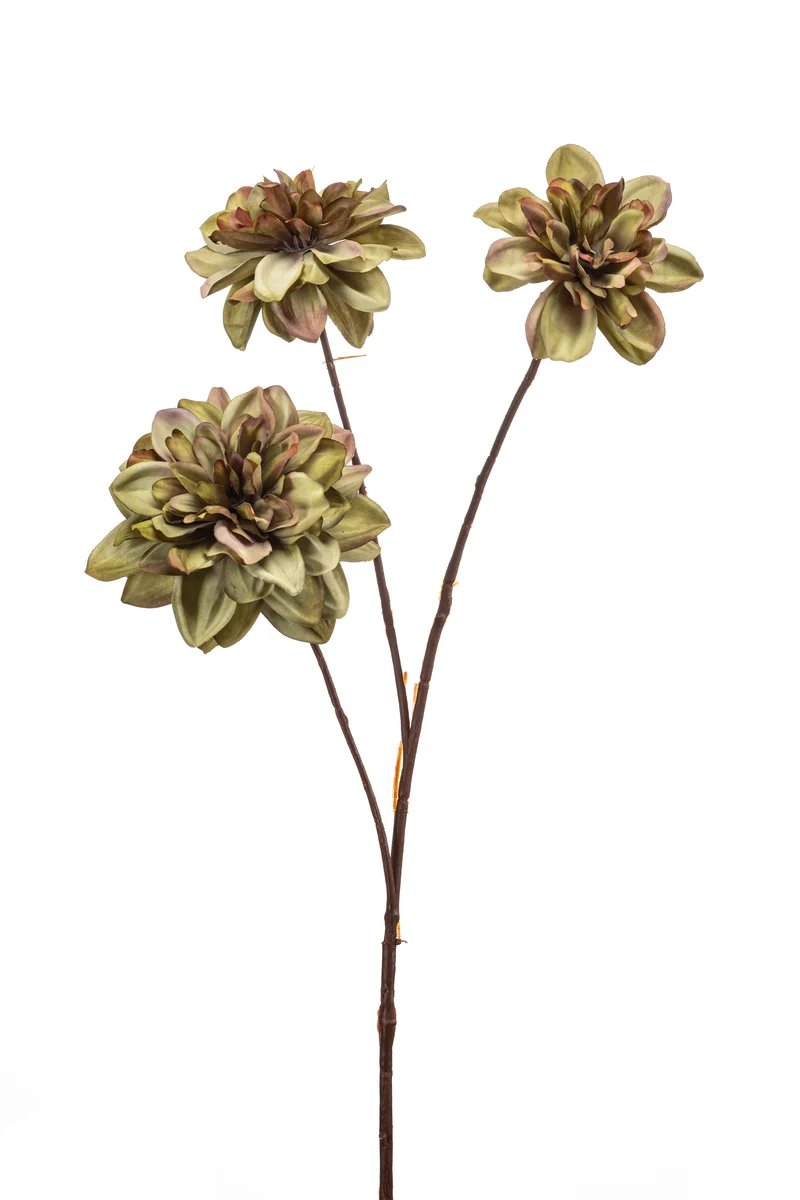 Dahlie künstlich 65 cm - 1 Stiel - Grün