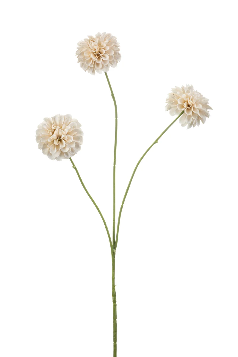 Dahlie mini künstlich 68 cm - 1 Stiel - Creme