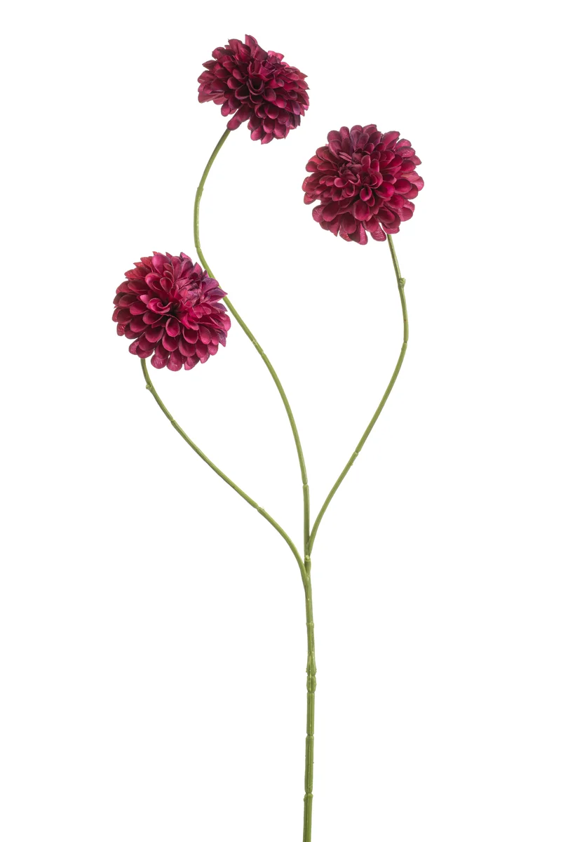 Dahlie mini künstlich 68 cm - 1 Stiel - Fuchsienrot