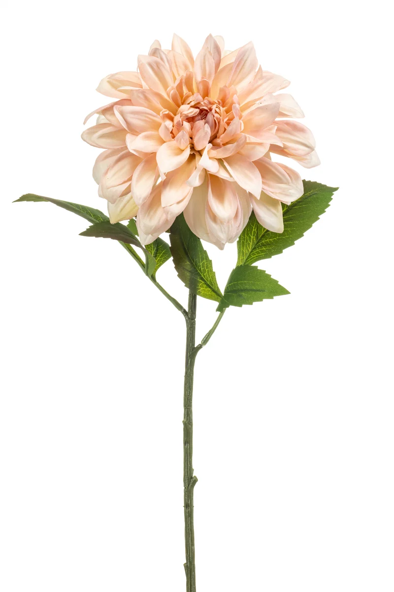 Dahlie künstlich 75 cm - 1 Stiel - Pfirsich