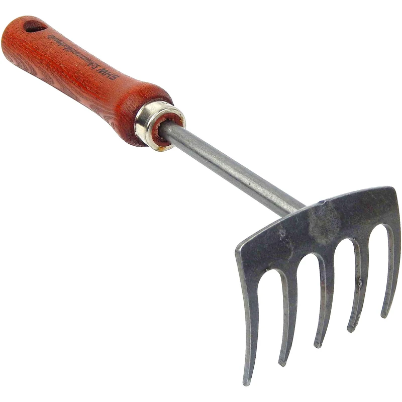 SHW Kleinrechen mit 5 Zinken und Eschenholzgriff