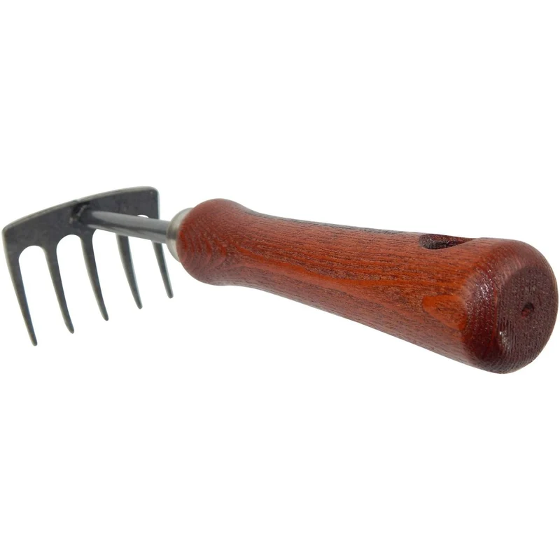 SHW Kleinrechen mit 5 Zinken und Eschenholzgriff