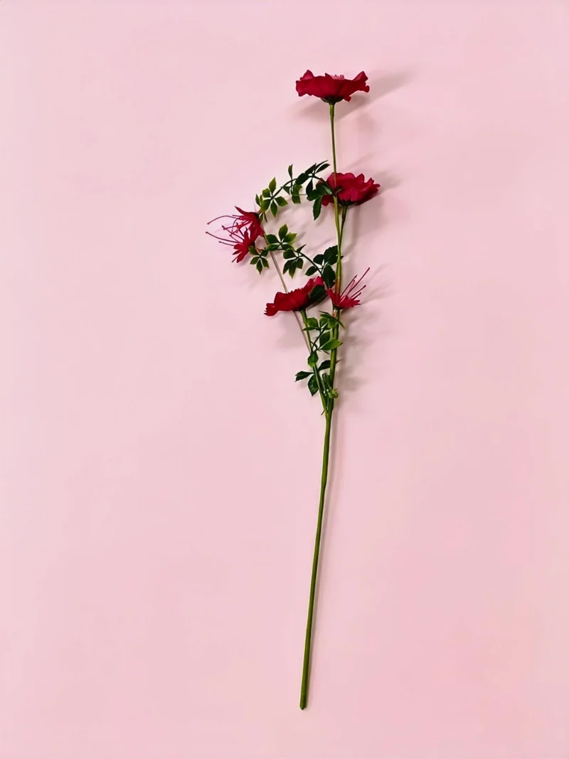 Künstliche Cosmos-Blumen, 1 Strauch mit 6 Blüten, 70 cm hoch, Seidenstoff, für Hochzeit, Dekoration, Gewerbe