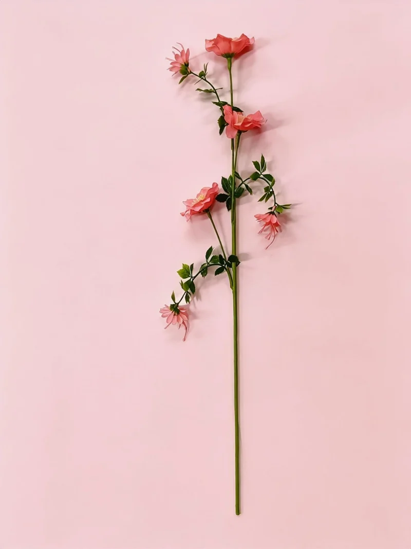 Künstliche Cosmos-Blumen, 1 Strauch mit 6 Blüten, 70 cm hoch, Seidenstoff, für Hochzeit, Dekoration, Gewerbe