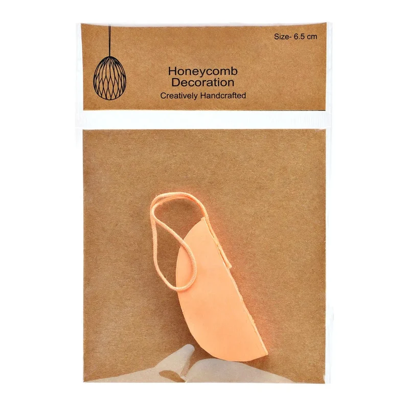 Osterei zum Hängen aus Papier Apricot Honeycomb