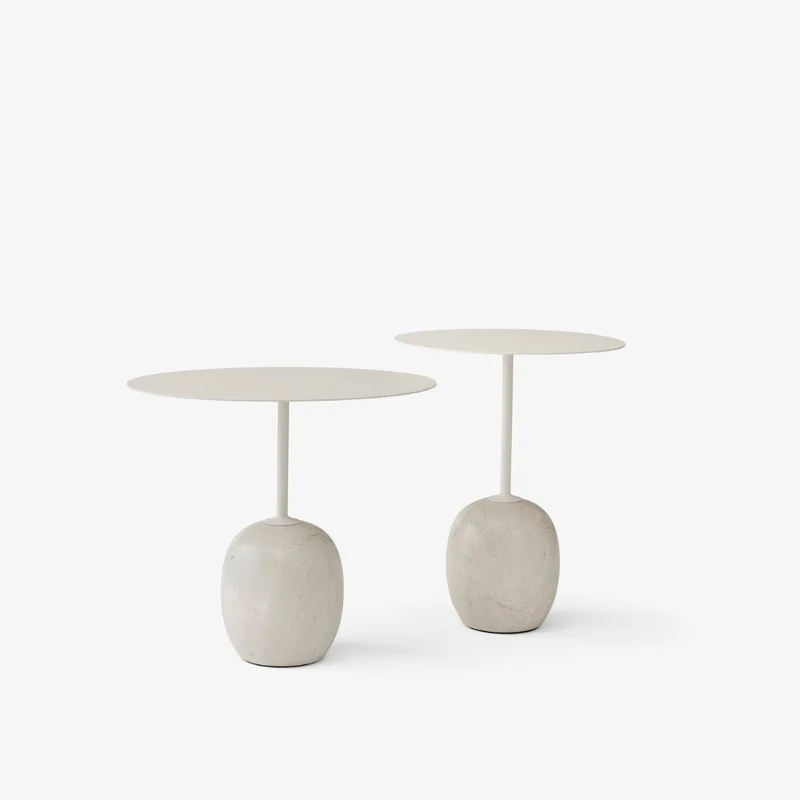 Beistelltisch Lato LN9 oval Ivory/Crema Diva - &Tradition