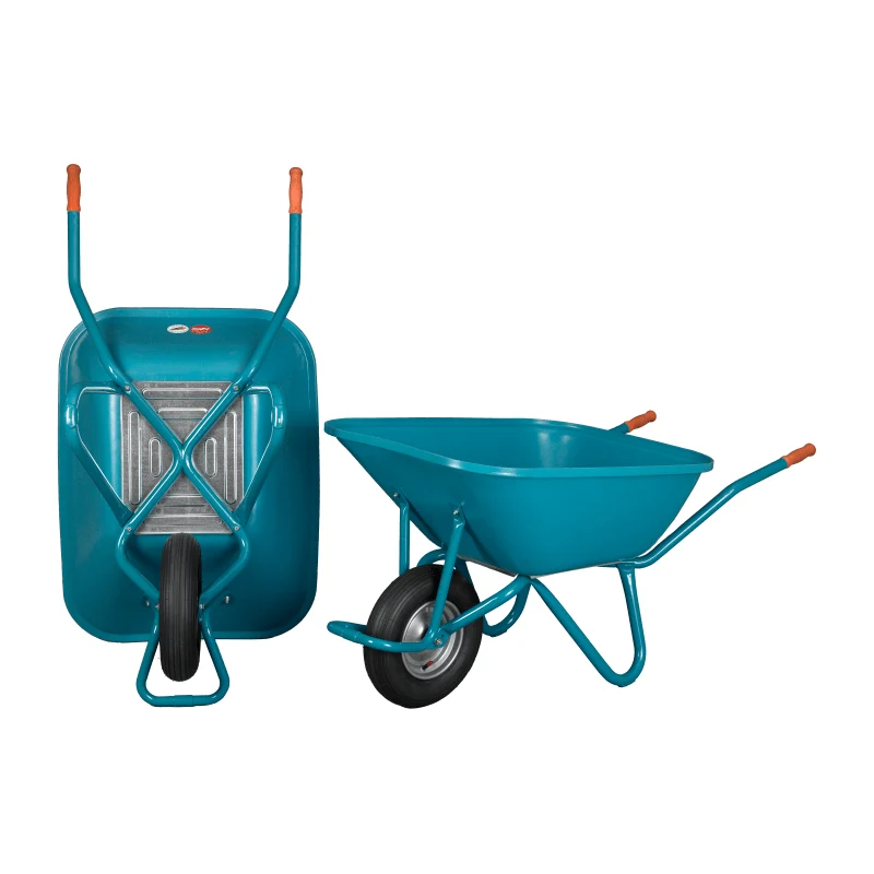 mefro - Schubkarre Kunststoffmulde - 140 Liter; Kippbügel; Kunststoff-Mulde; Traglast 250 kg
