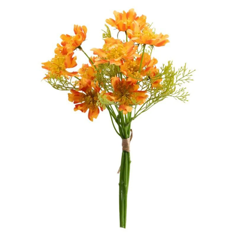 Künstlicher Kosmos-Blumenstrauß mit 10 Blüten, 37 cm, aus Seidenstoff - für Hochzeiten, Fotografie und Wohnaccessoires