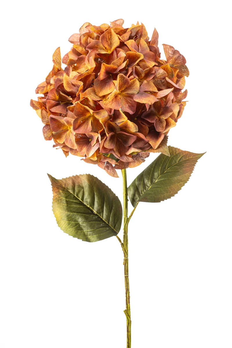 Hortensie XXL künstlich 90 cm - 1 Kopf - Coral