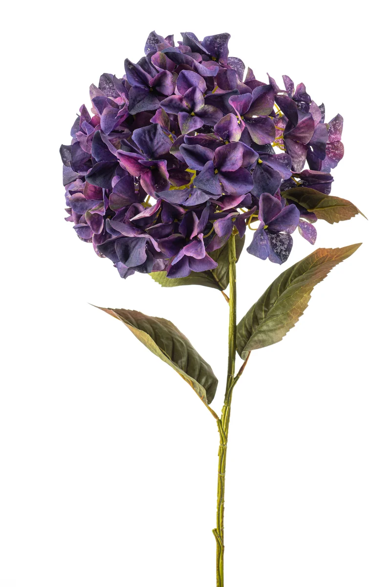 Hortensie XXL künstlich 90 cm - 1 Kopf - Violett