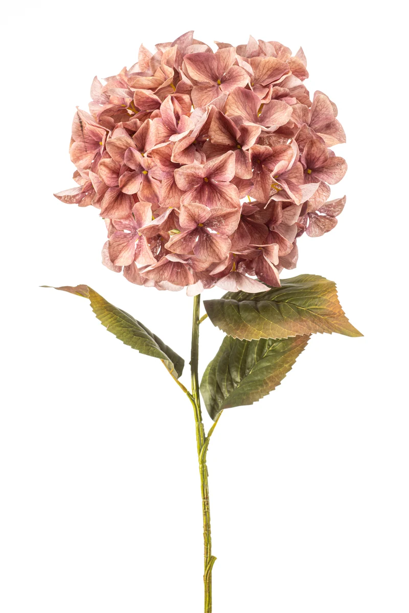 Hortensie XXL künstlich 90 cm - 1 Kopf - Vintage rosa