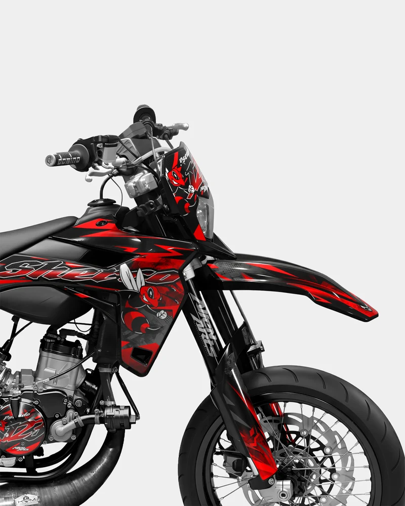 LISSE- Kit deco SHERCO 50cc - Rouge