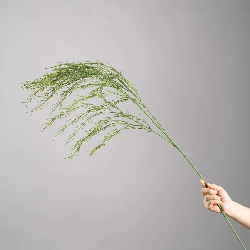 Künstliche Asparagus-Pflanze, 100 cm, PE/PVC, hellegrün, für Hochzeiten, Dekoration, Innenbereich