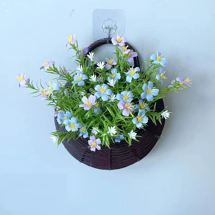 Künstliche Gypsophila-Busch mit Topf, 25 cm, Seidenblumen, Wanddekoration, Innenbereich, Hochzeit, Trauerfeier, Shop-Deko