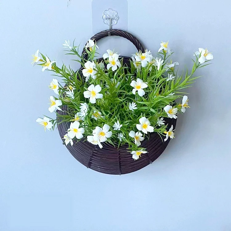 Künstliche Gypsophila-Busch mit Topf, 25 cm, Seidenblumen, Wanddekoration, Innenbereich, Hochzeit, Trauerfeier, Shop-Deko