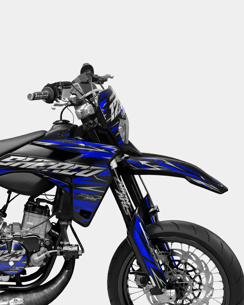 LUEUR- Kit deco SHERCO 50cc - Bleu foncé