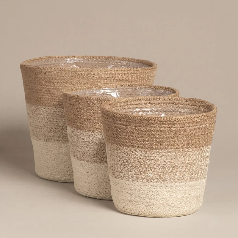 Pflanzenkorb-Set aus Jute (Lapis | 2 × 16, 14)