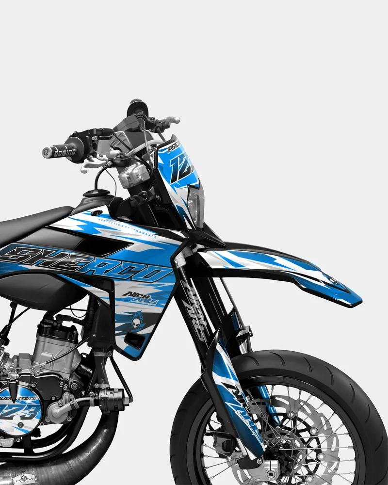 ONYX - Kit deco SHERCO 50cc - Bleu