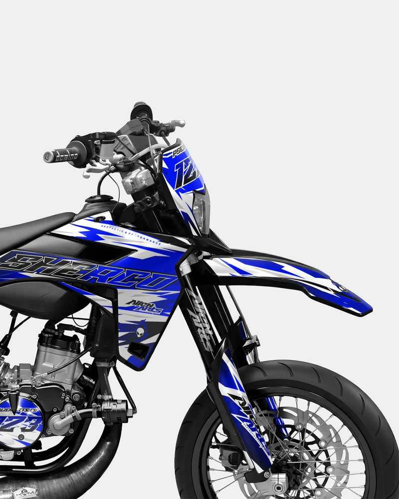 ONYX - Kit deco SHERCO 50cc - Bleu foncé