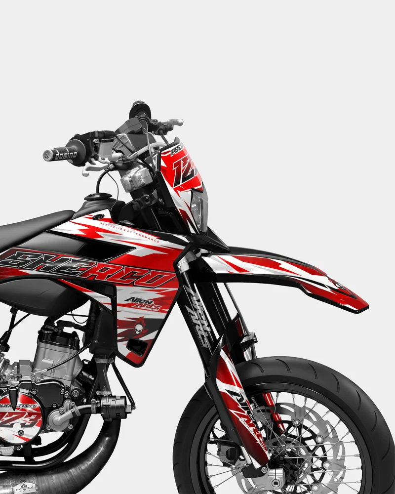 ONYX - Kit deco SHERCO 50cc - Rouge