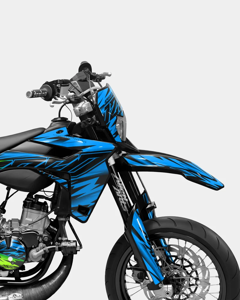 PAENO - Kit deco SHERCO 50cc - Bleu Vert