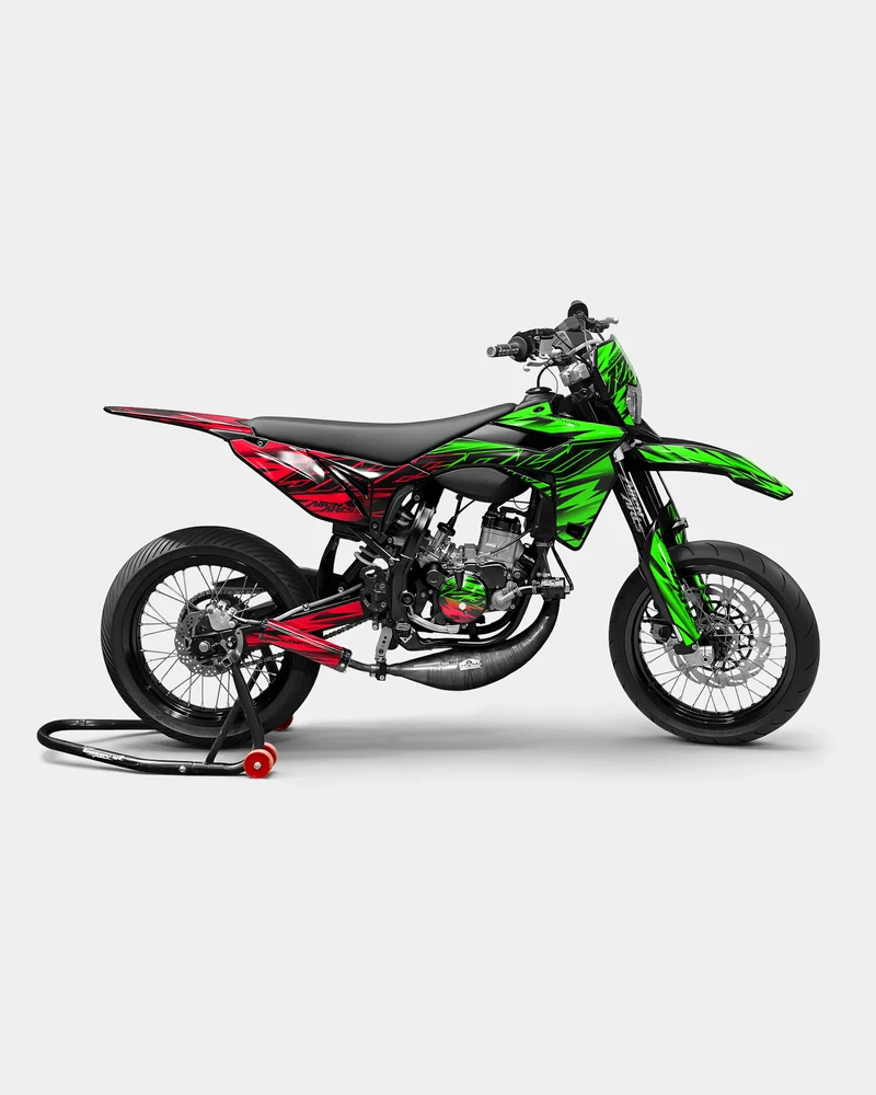 PAENO - Kit deco SHERCO 50cc - Vert Rouge