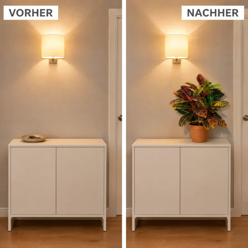 Künstliche Zimmerpflanze – bunter Kroton, 40 cm im Topf