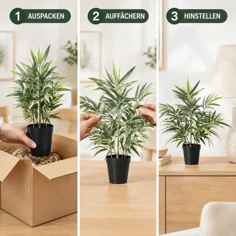 Künstliche Zimmerpflanze – Bambus, 57 cm im Topf