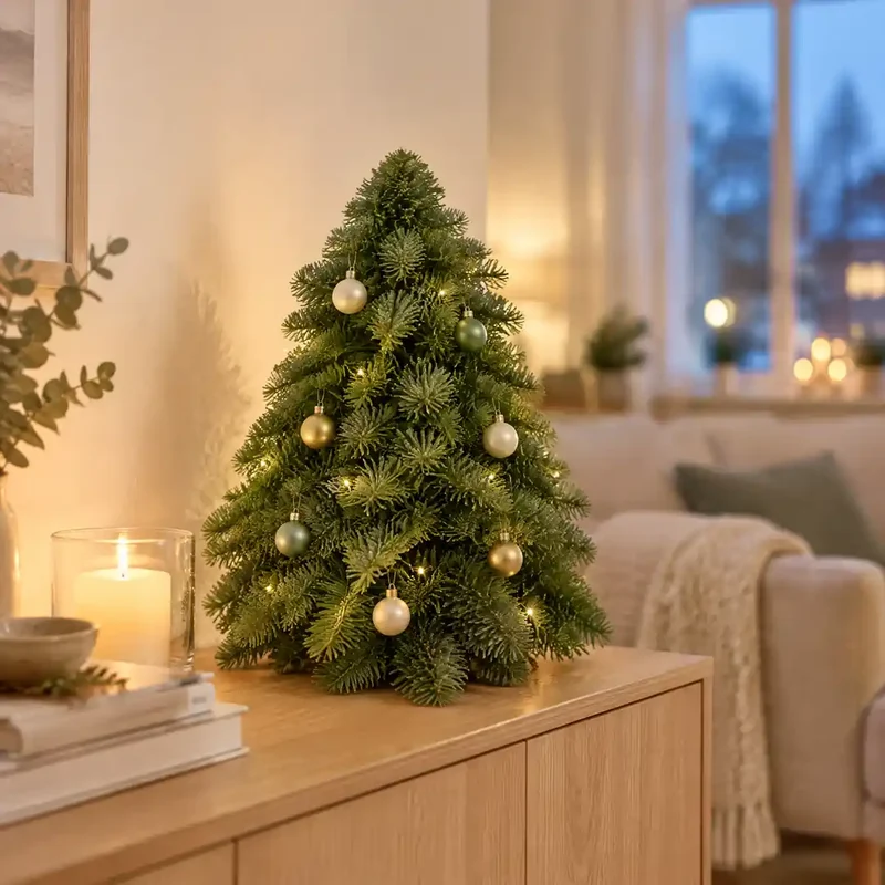 Kleiner Weihnachtsbaum – Nobilis-Tanne aus frischen Zweigen, 30–60 cm