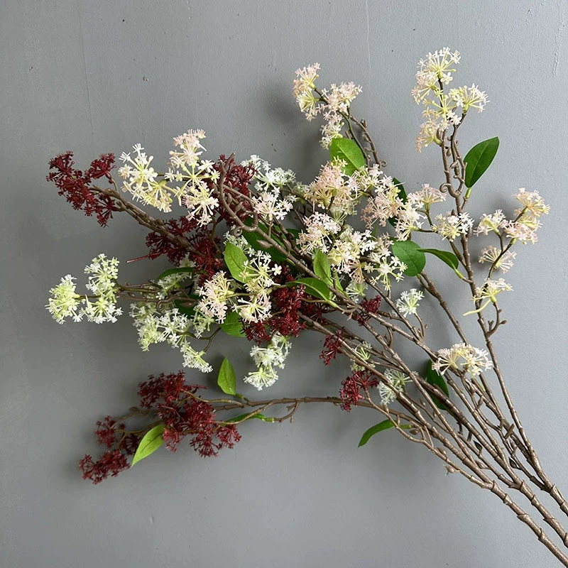 Künstliche Osmanthe (9 cm) – Einzelstiel, PE/PVC, für Hochzeit, Shop-Deko, Innenraum – Realistische Blumen für Floristik & Gewerbe