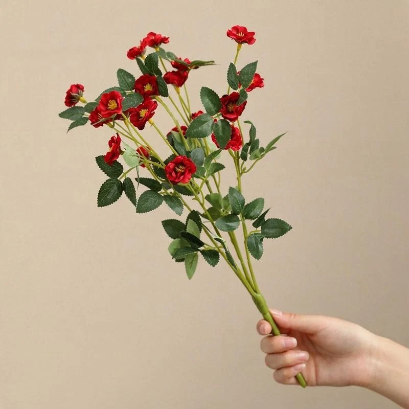 Künstliche Rosenstrauß, 37 cm, aus Seidenstoff, perfekt für Hochzeiten, Innen- und Außendekoration, Büro, Hotel, Einzelhandel