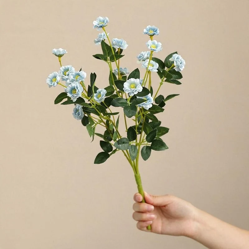 Künstliche Rosenstrauß, 37 cm, aus Seidenstoff, perfekt für Hochzeiten, Innen- und Außendekoration, Büro, Hotel, Einzelhandel