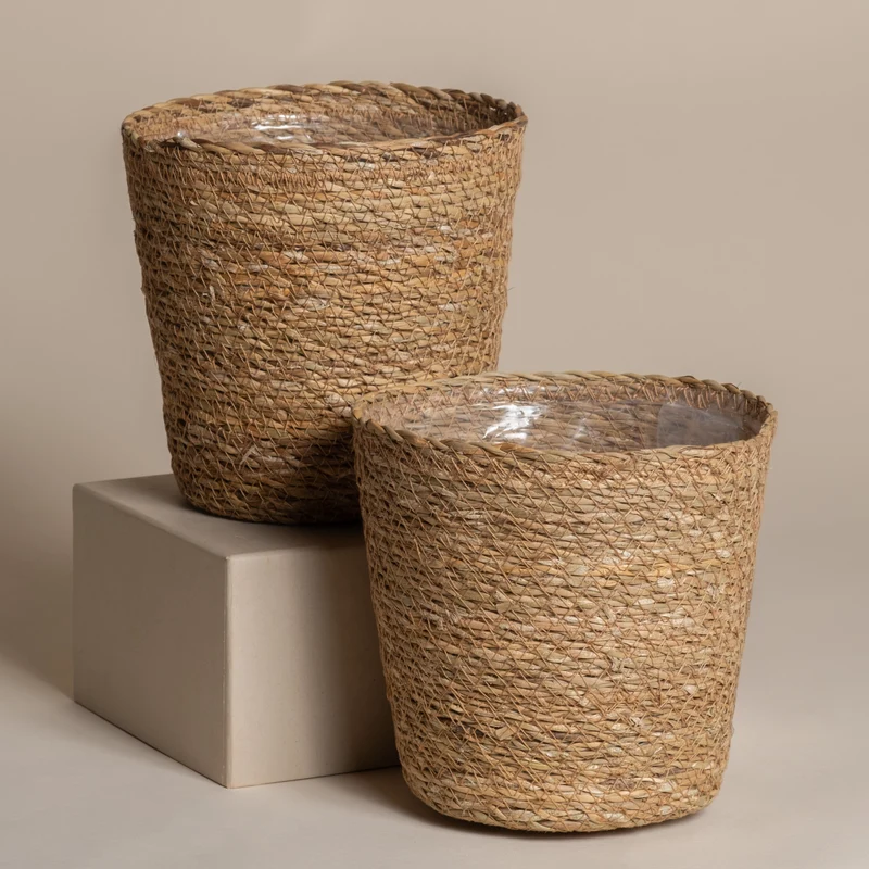 Pflanzkorb-Set aus Seegras (Kesat | 2 × 22)