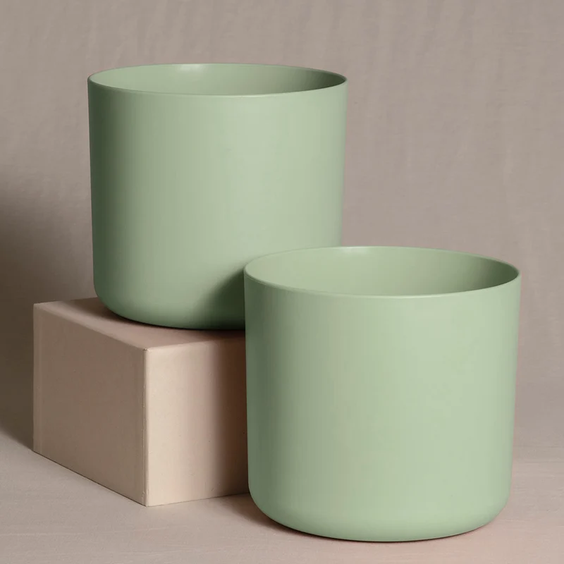 Kunststoff Topfset 'Lumi' (2 × 18)