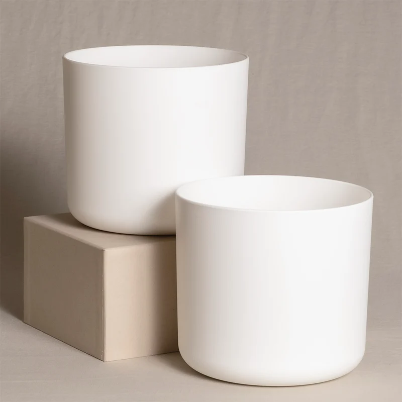 Kunststoff Topfset 'Lumi' (2 × 18)