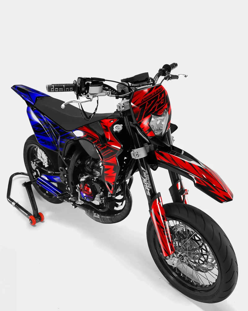 PAENO - Kit deco SHERCO 50cc - Rouge Bleu