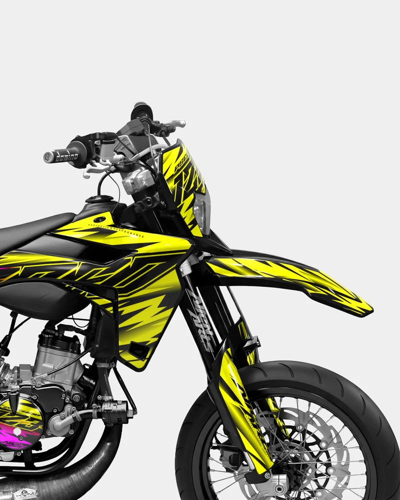 PAENO - Kit deco SHERCO 50cc - Jaune Rose
