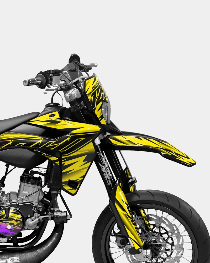 PAENO - Kit deco SHERCO 50cc - Jaune Violet