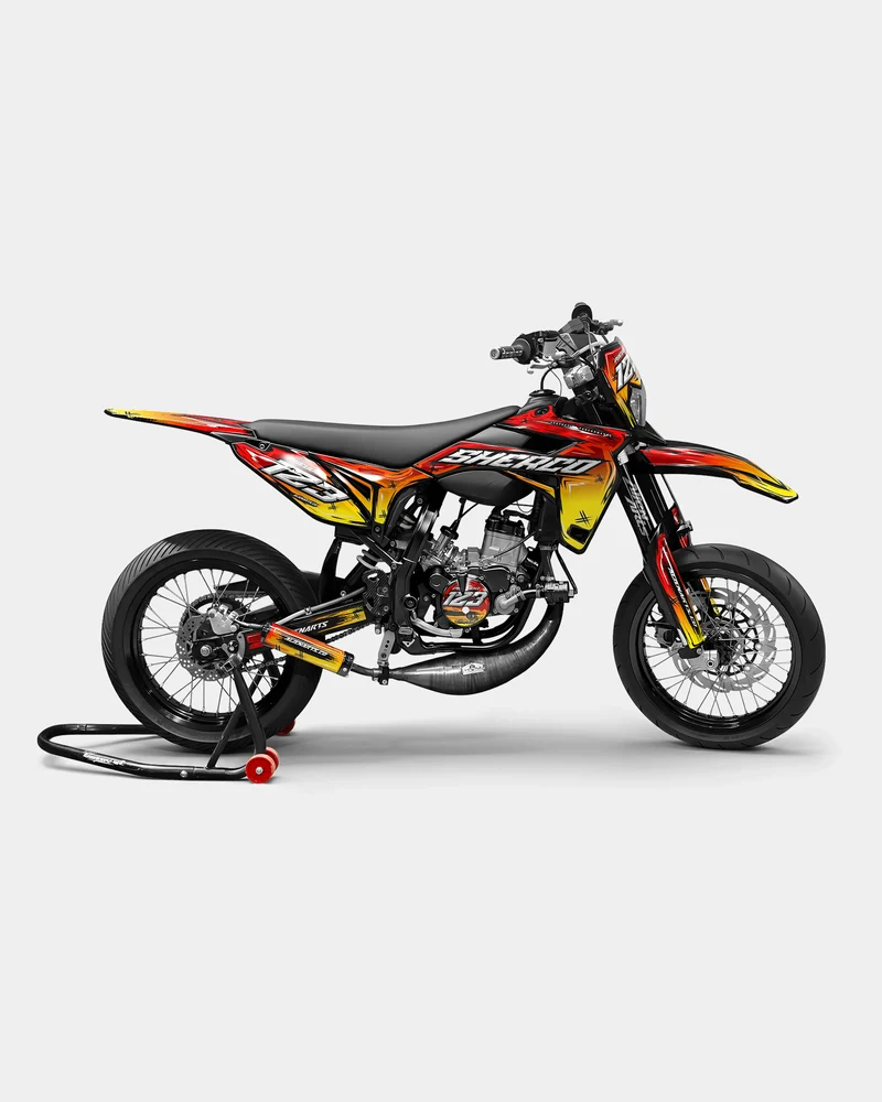 PAVO - Kit deco SHERCO 50cc - Rouge Jaune